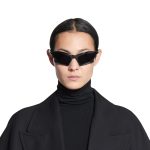Bat Rectangle Sunglasses in Black - Image 3